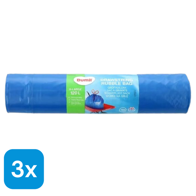 3x Dumil Vuilniszakken 120L - 10 stuks