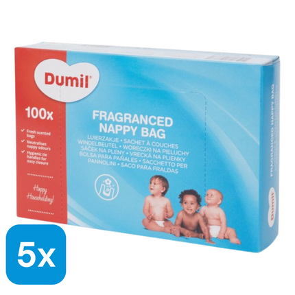 5x Dumil Geparfumeerde Luierzakjes - 100 stuks