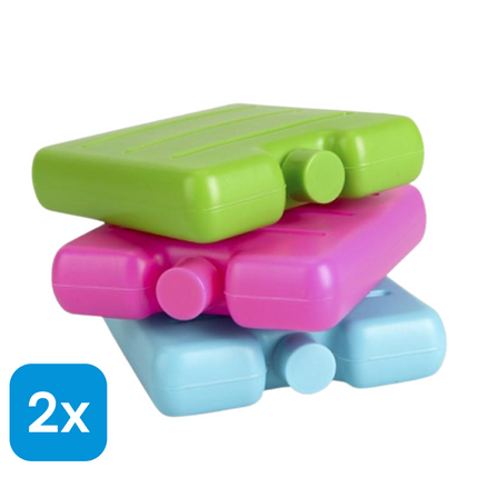 2x Mini Koelelementen Gekleurd - 3 stuks