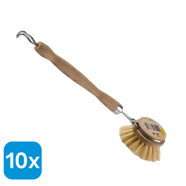 10x Afwasborstel Hout