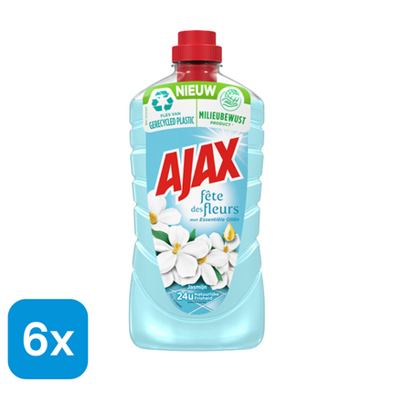 6x Ajax Allesreiniger Jasmijn - 1 liter