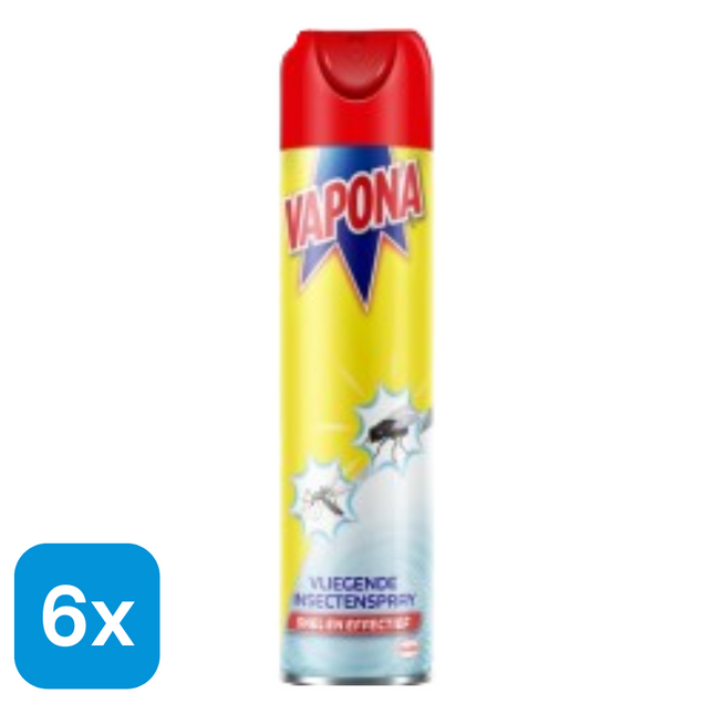 6x Vapona Vliegende Insectenspray - 400 ml