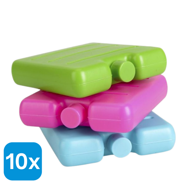 10x Mini Koelelementen Gekleurd - 3 stuks