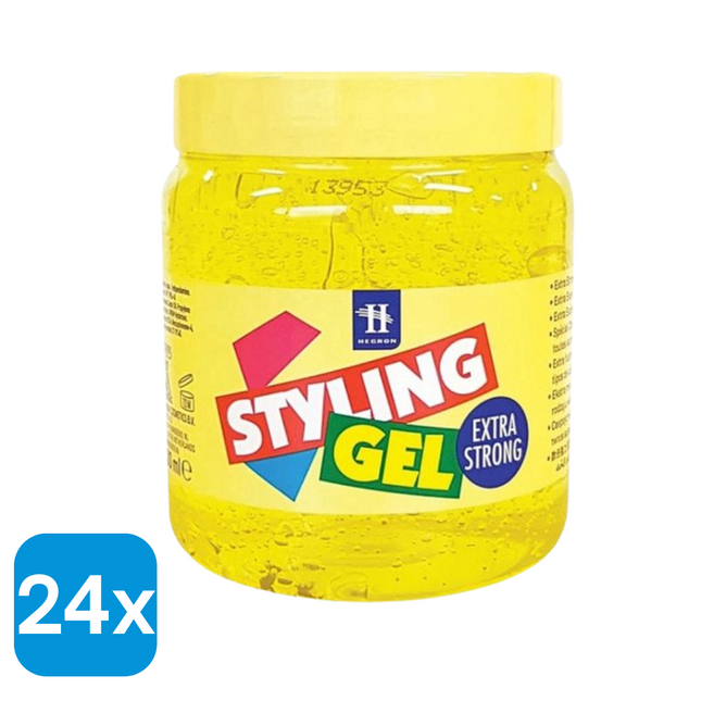 24x Hegron Styling Haargel Extra Strong - 1 liter