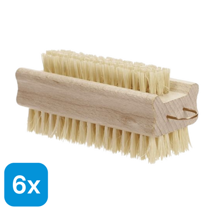 6x Nagelborstel Hout