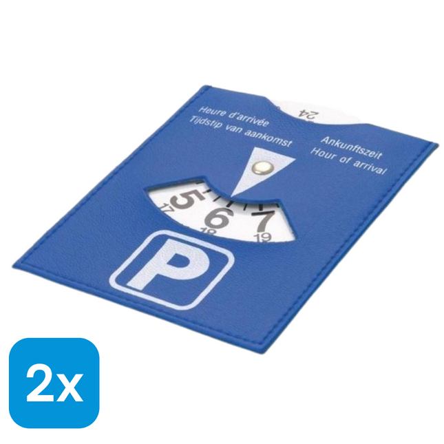 2x Parkeerschijf Blauwe Zone