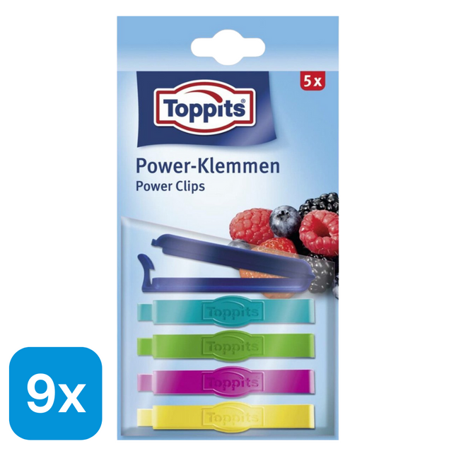 9x Toppits Diepvries Powerclips - 5 stuks