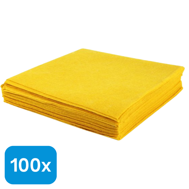 100x Huishouddoekjes Geel