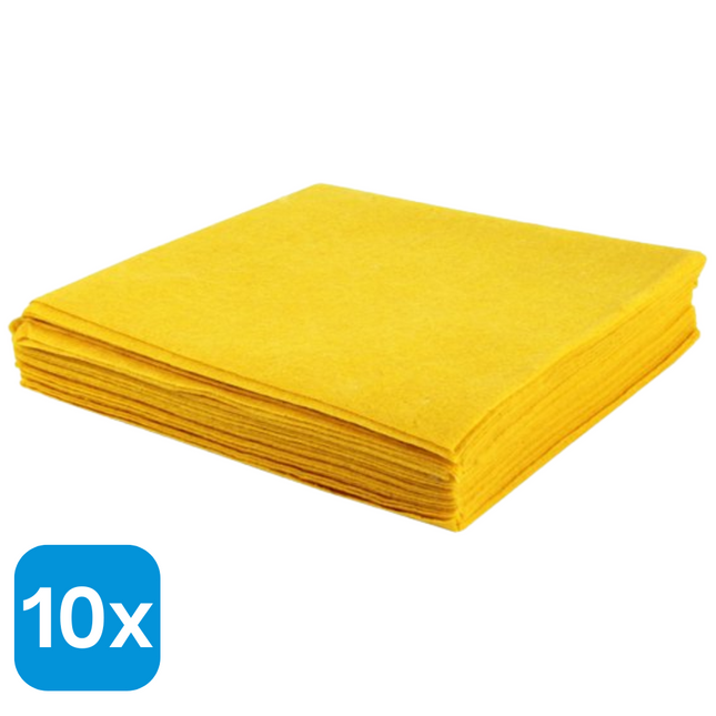 10x Huishouddoekjes Geel