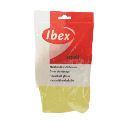 Ibex Huishoudhandschoenen Geel Maat S - 1 paar