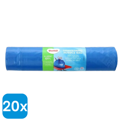 20x Dumil Vuilniszakken 120L - 10 zakken