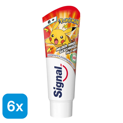 6x Prodent Tandpasta Pokémon 6+ jaar - 75 ml