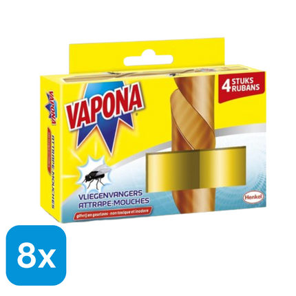 8x Vapona Vliegenvangers - 4 stuks