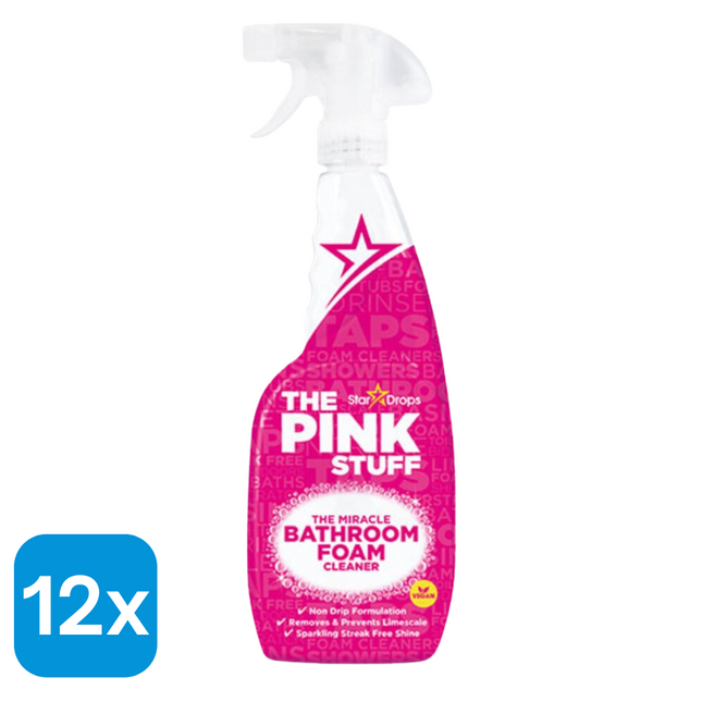 12x The Pink Stuff Badkamerreiniger - 750 ml