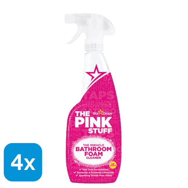 4x The Pink Stuff Badkamerreiniger - 750 ml