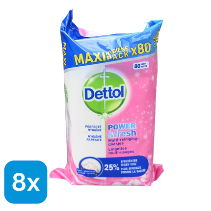 8x Dettol Schoonmaakdoekjes Kersenbloesem - 80 stuks