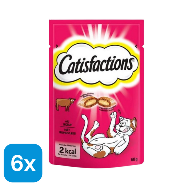 6x Catisfactions Kattensnack Rund - 60 gr