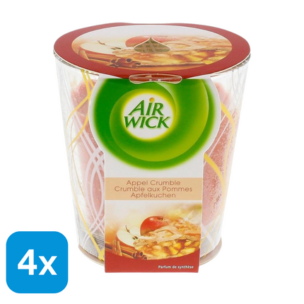 4x Air Wick Geurkaars Apple Crumble - 105 gr