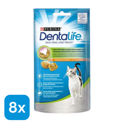 8x Purina Dentalife Kip - 40 gr