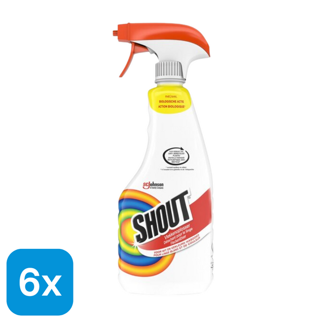 6x Shout Vlekkenoplosser Spray - 500 ml