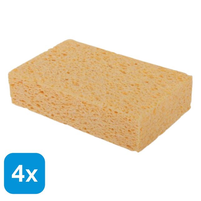 4x Viscose Schoonmaakspons