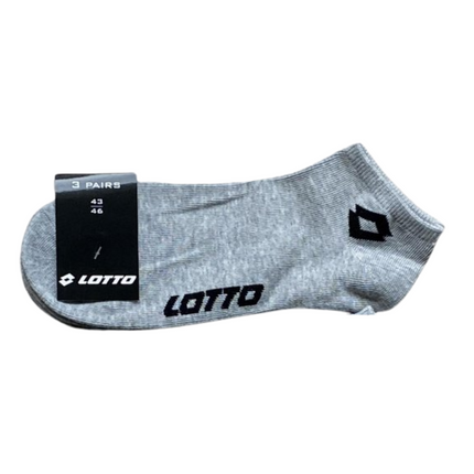 Lotto Sneakersokken Grijs Maat 39-42 - 3 paar