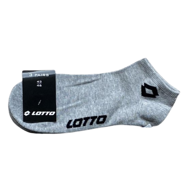Lotto Sneakersokken Grijs Maat 39-42 - 3 paar