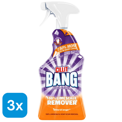 3x Cillit Bang Kalk & Glans Spray - 750 ml