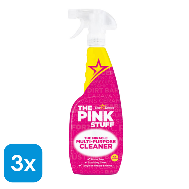 3x The Pink Stuff Allesreiniger - 750 ml
