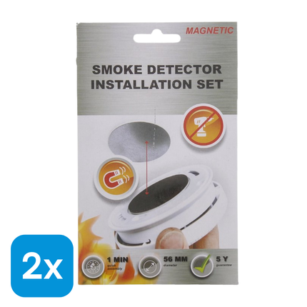 2x Magnetische Montageset Rookmelder - Ø56 mm