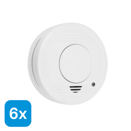 6x Smartwares Rookmelder 85dB