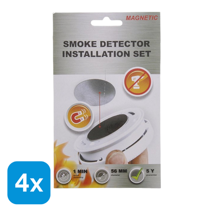 4x Magnetische Montageset Rookmelder - Ø56 mm