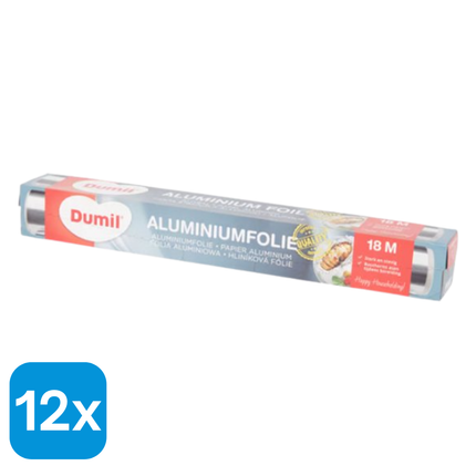 12x Dumil Aluminiumfolie - 25 m