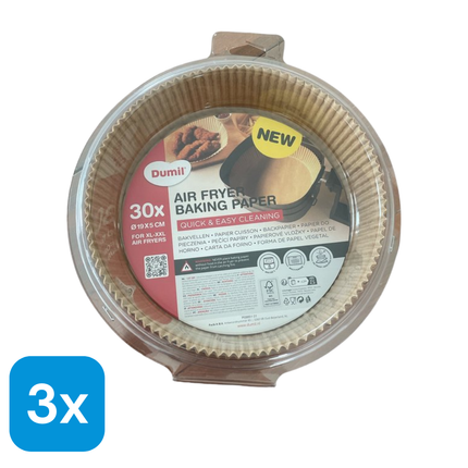 3x Dumil Bakpapier - Ø19x5 cm