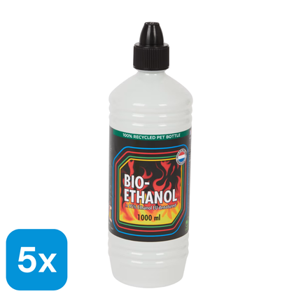 5x Bio-ethanol - 1 liter
