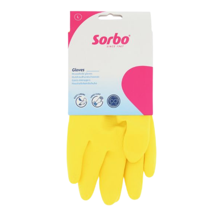 Sorbo Huishoudhandschoenen Geel Maat L - 1 paar