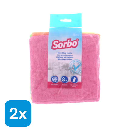 2x Sorbo Microvezeldoeken - 5 stuks