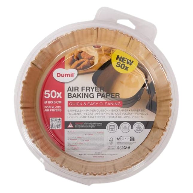 Dumil Airfryer Bakpapier Ø19x5 cm - 50 stuks