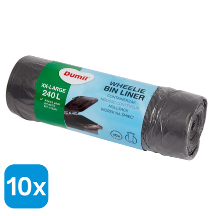 10x Dumil Containerzakken 240L - 10 stuks
