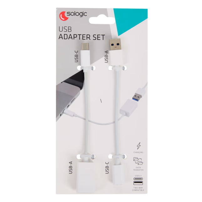 2x Lab31 - USB-C-adapterset Wit