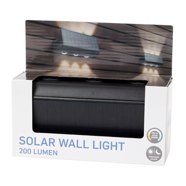 Solar Wandlamp - 20,5x10,5x7,5 cm