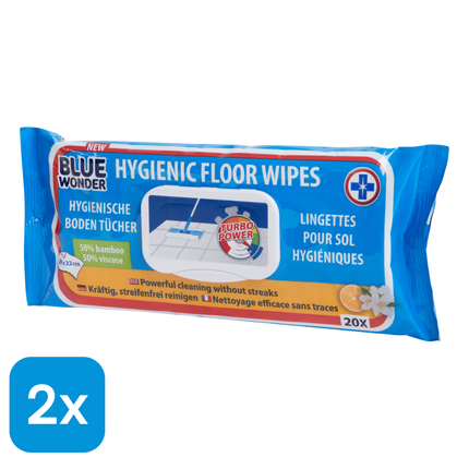 2x Blue Wonder Desinfectie Reinigingsdoekjes - 72 stuks