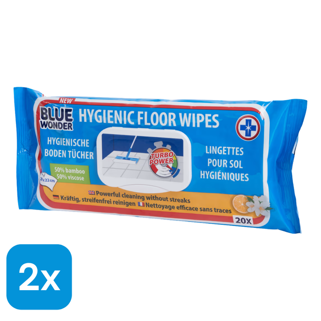 2x Blue Wonder Desinfectie Reinigingsdoekjes - 72 stuks