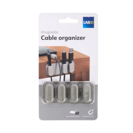 4x Lab31 - Kabelhouder met Magnetische Clips