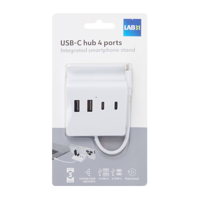 Lab31 USB 2.0 Hub Wit