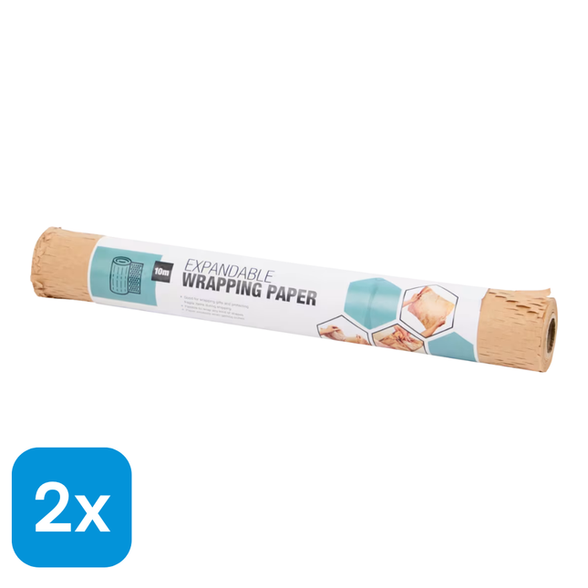 2x Honinggraat Inpakpapier - 10 m