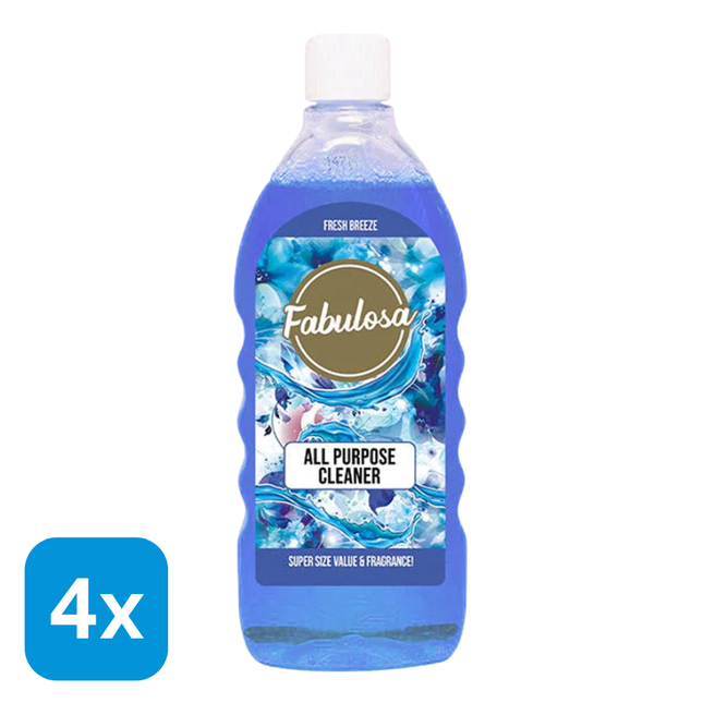 4x Fabulosa Allesreiniger Fresh Breeze - 1 liter
