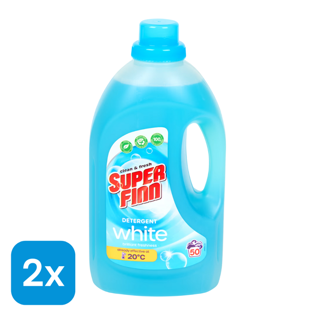 2x Superfinn Wasmiddel Witte Was - 2 liter
