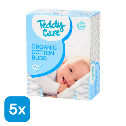 5x Teddy Care Wattenstaafjes - 72 stuks