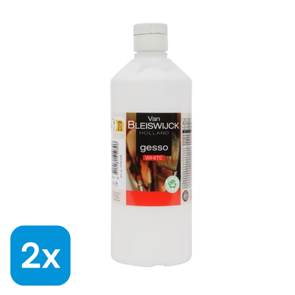 2x Van Bleiswijck Gesso Primer Wit - 500 ml